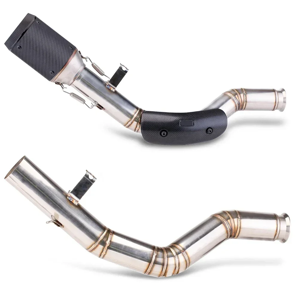 

For Duke390 RC390 Motorcycle Exhaust System Modified Escape Stainless Steel High Position Middle Link Pipe Connect 51MM MufflerS