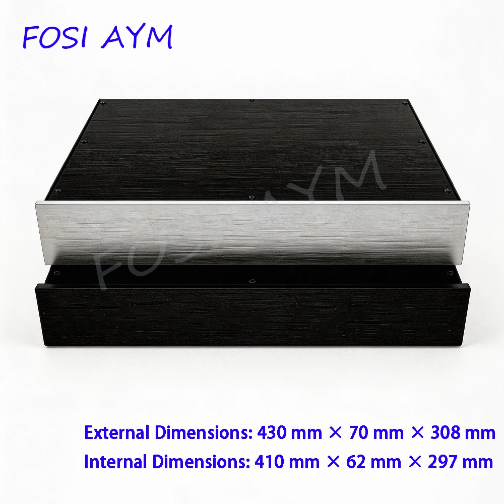 

Алюминиевый корпус FOSI AYM 430*70*308 мм для Hi-Fi предусилителя и ЦАП, полностью алюминиевый корпус для аудиосистем DIY, для усилителей