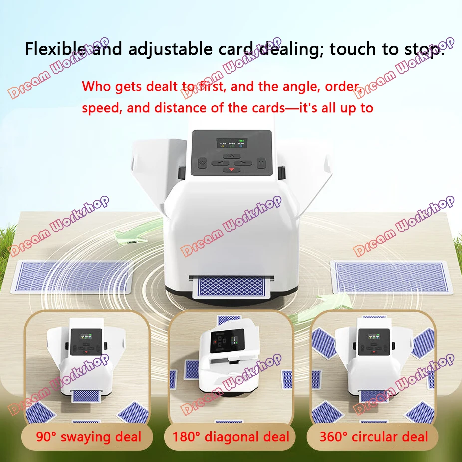 Automatic Playing Card Shuffler Mixer Games Poker Sorter Machine Dispenser for Travel Home Party Poker Device 5200mAh