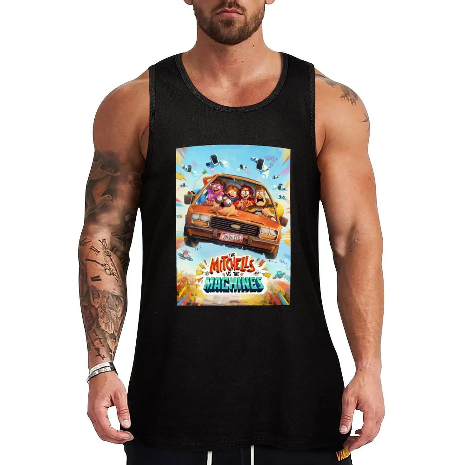 The Mitchells vs the Machines Tank Top sports suits T-shirt man Men's tops