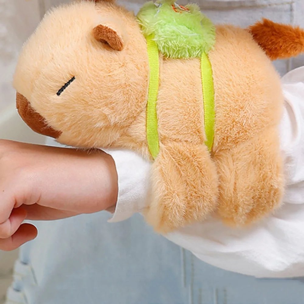 Bracelet de simulation Capybara Slap, bande de poignet en peluche, style de poignet mignon, doux, dessin animé, rongeur, beurre