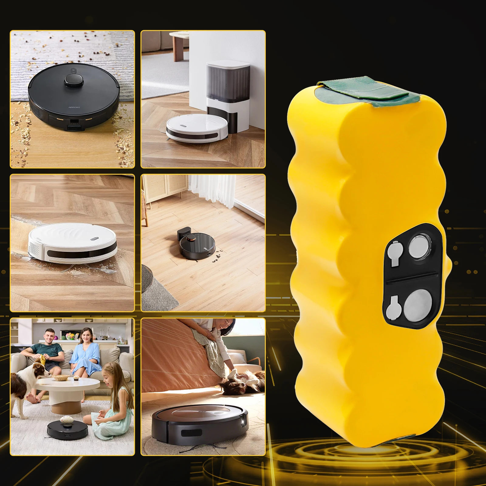 جهاز آلي لتنظيف الأتربة بطارية لآي روبوت رومبا 5000mAh 14.4V بطارية ل 500 600 700 800 900 سلسلة 14.4 فولت 620 650 770 780 580