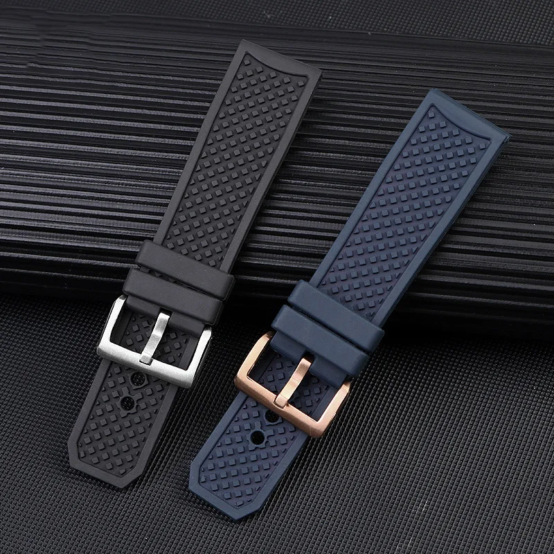 For Blancpain Fifty Fathoms strap 5000 5015 5054 5200 Citizen Blue angel fluorine rubber Watchband men black blue Watch Strap