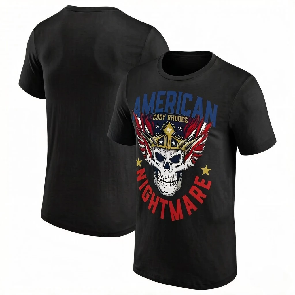 Cody Rhodes Crested Skull American Country Wrestling T-shirt Men's Promotion Hot New Season Summer Women
