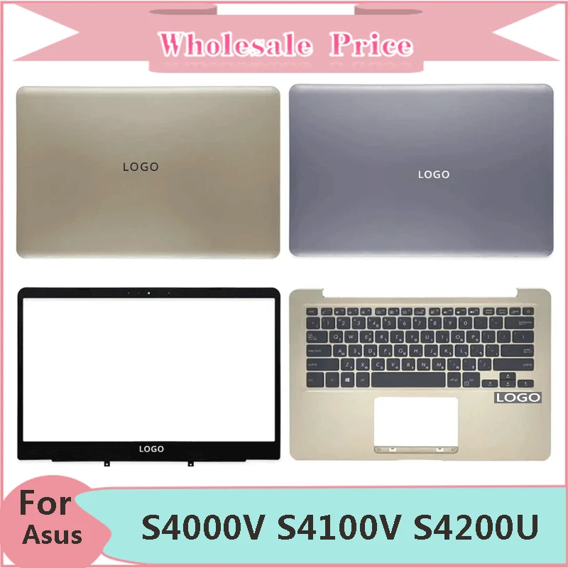 

New For Asus S4000V S4100V S4200U S410U X411 R421U Laptop LCD Back Cover Front Bezel Upper Palmrest Bottom Case Keyboard Hinges