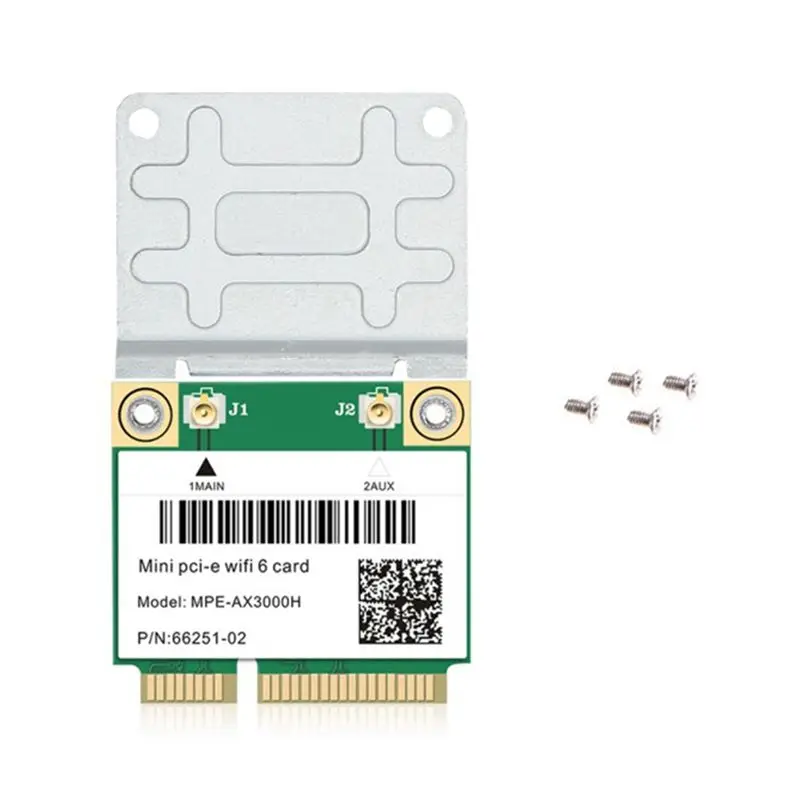 AA80 WiFi 6 -AX3000H 2974Mbps Wireless Half Mini PCI-E Wifi Card Bluetooth 5.0 Dual Band 2.4G/5G Wlan Network Card Adapter