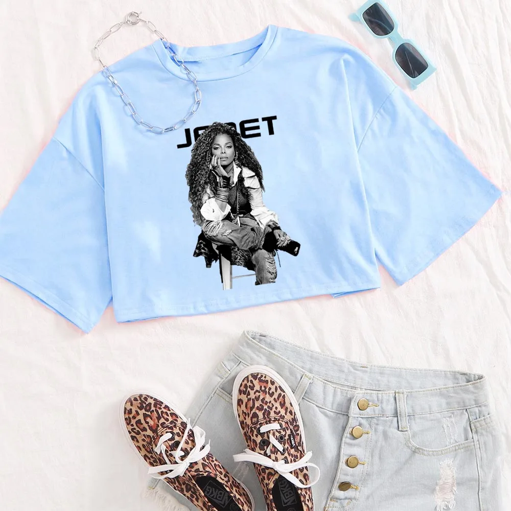 Janet Jackson Vintage Together Again Summer 2024 Crop Tops Tshirt