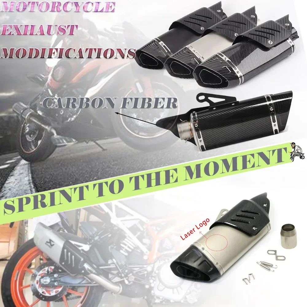 

51mm exhaust motorcycle muffler copy carbon Fiber escape moto db killer cafe racer gsr 600 gsr 750 acerbis R3 z900rs TMAX500 530