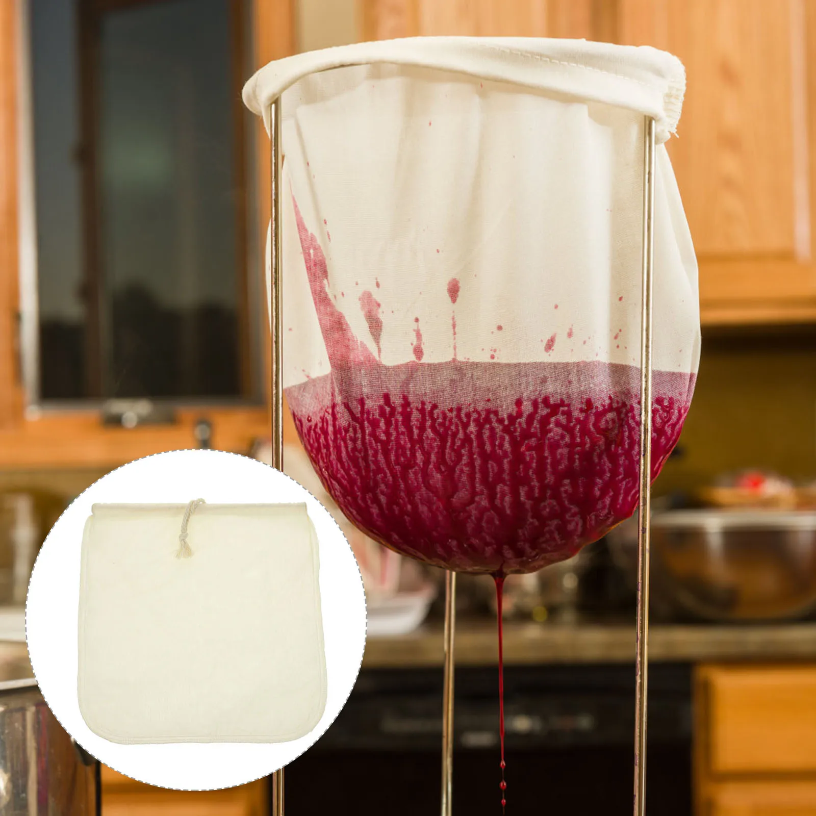 كبير قابلة لإعادة الاستخدام الجوز الحليب مصفاة حقيبة نسيج القطن كيس مرشح للنبيذ القهوة المشروب البارد عصير الفاكهة كيس مرشح كبير قابل لإعادة الاستخدام ، #6