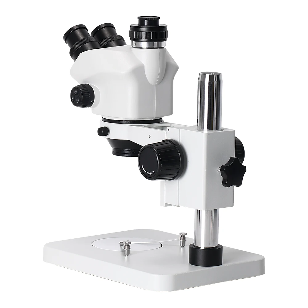 Simul Focal Zoom 7X 50X Stereo Microscope Trinocular Microscope for Phone PCB Soldering Microelectronics Watch Jewelry Repair