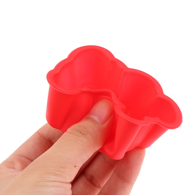 5PCS 7cm creative silicone bear muffin cup cake cup DIY baking mold color random