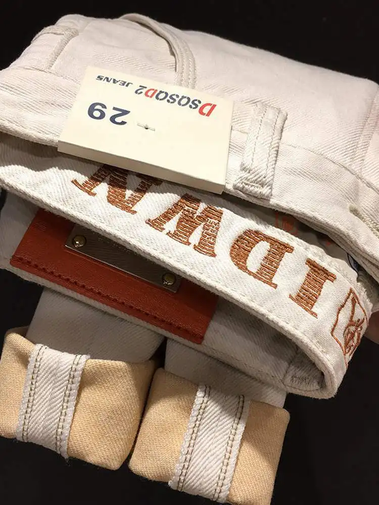 

Мужские джинсы American Sle Casual с принтом, прямые, светло-бежевые, облегающие, универсальные, летние, из хлопкового денима