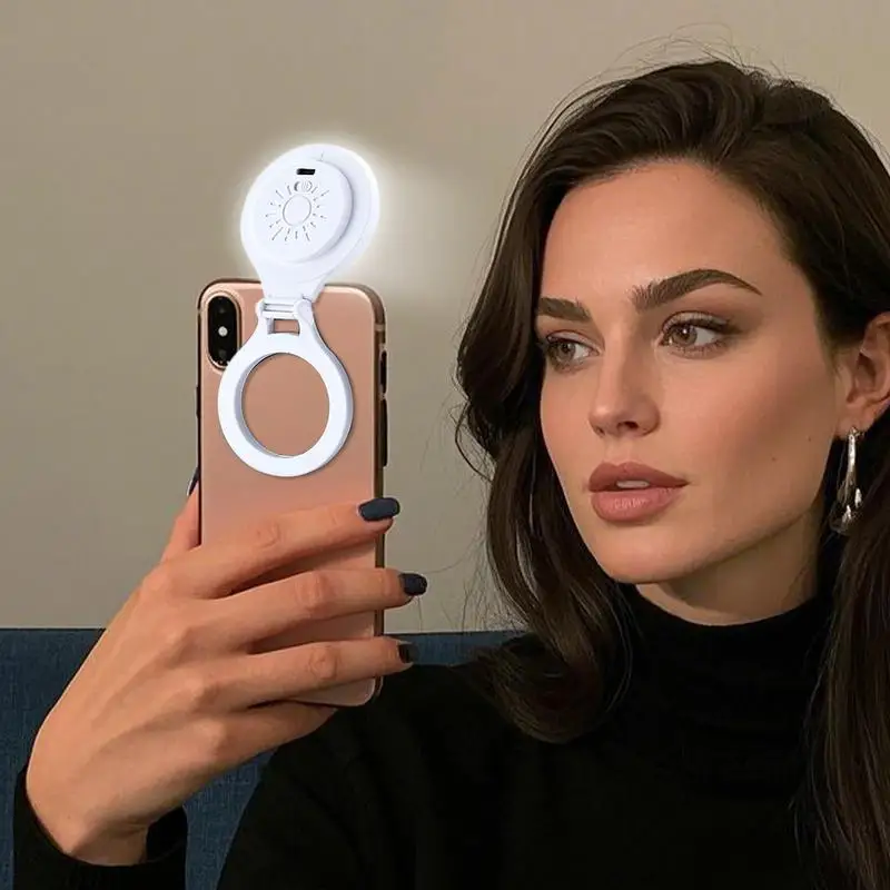 مصباح سيلفي محمول قابل للطي للهاتف المحمول، مصباح سيلفي مغناطيسي محمول لمكالمات التصوير الفوتوغرافي ومؤتمرات الفيديو