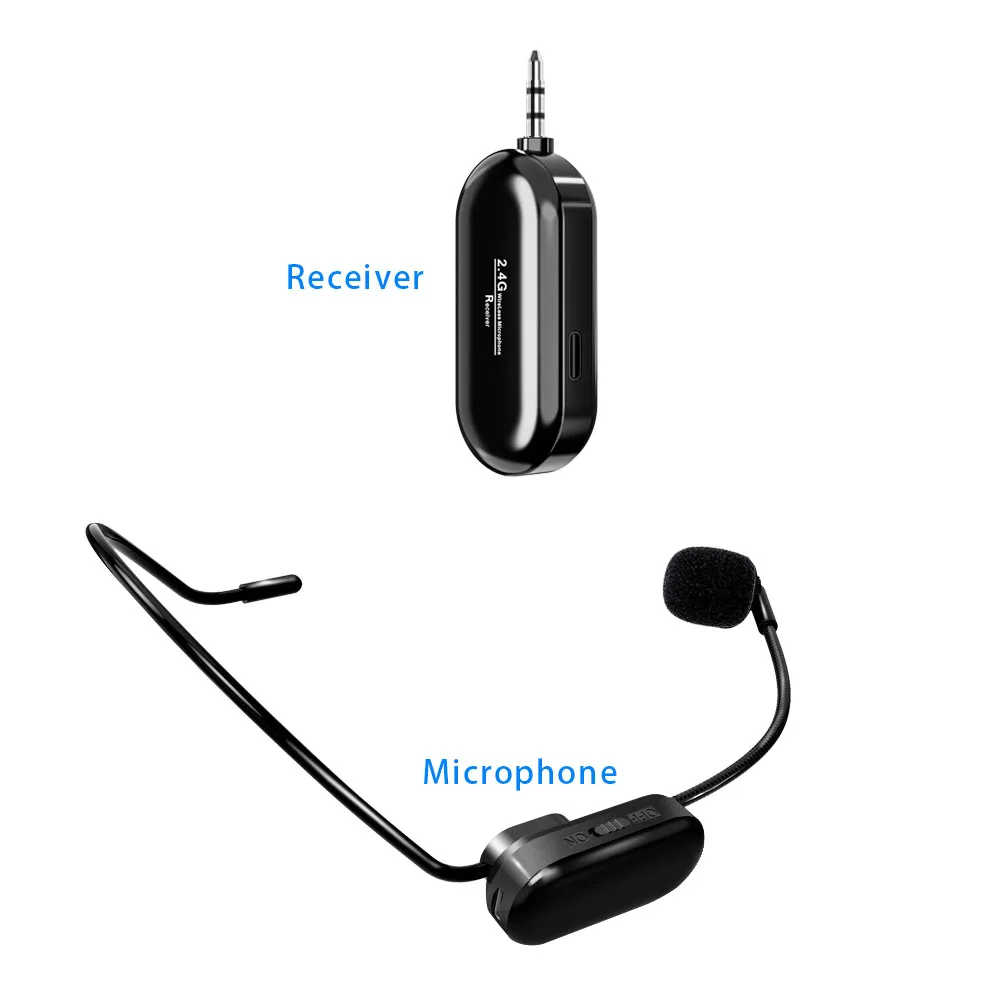 2.4G Head-Mounted/Lavalier Wireless Microphone for Sports Aviation & Live Streaming for Multimedia Teaching & Promotional Events