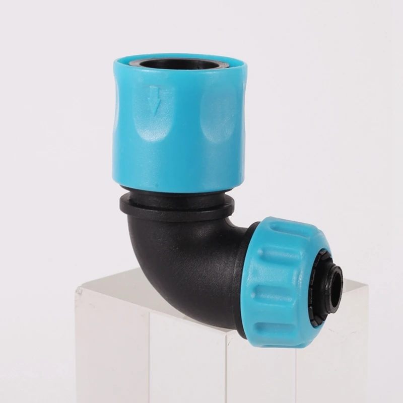 90 Degree Elbow Quick Connector 16Mm ABS Garden Irrigation Car Wash Hose Quick Connect Faucet Connector