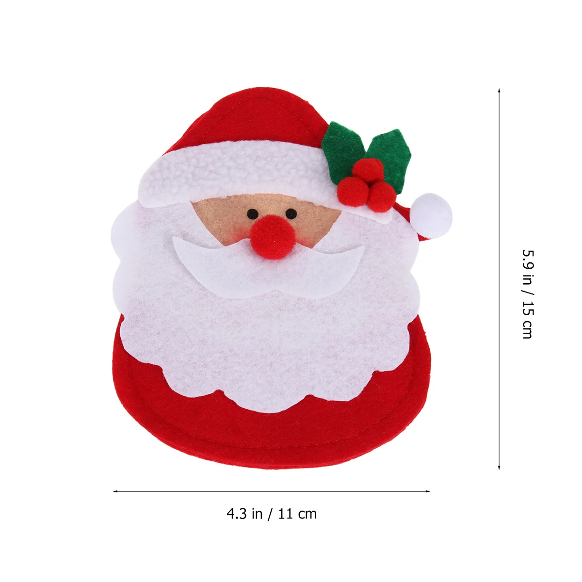 

6 Pcs Santa Claus Decorations Xmas Christmas Tableware Holder Cutlery Bags for Silverware