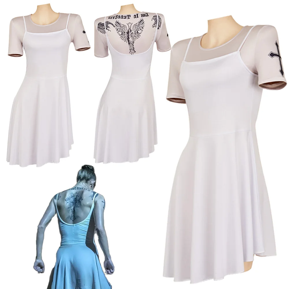 Fantasia ballerine Rooney Cosplay tatoué imprimé hauts film John Wick Disfraz Costume femmes Halloween carnaval fête vêtements