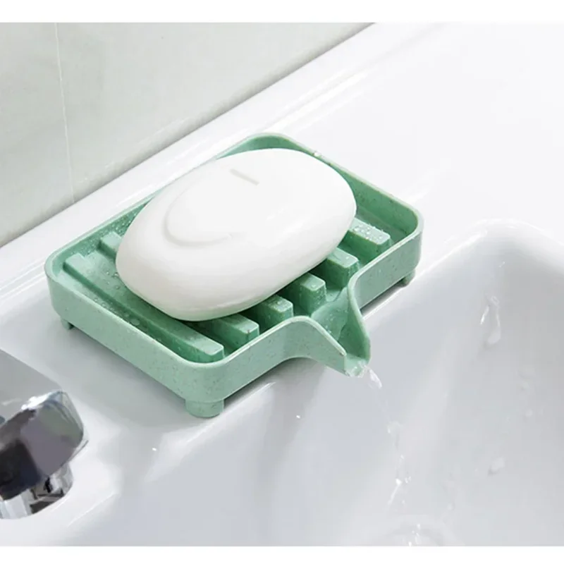 Creative Environmental Protection Wheat Straw Draining Soap Box Bathroom Soap Holder Bathroom Draining Soap Storage Box