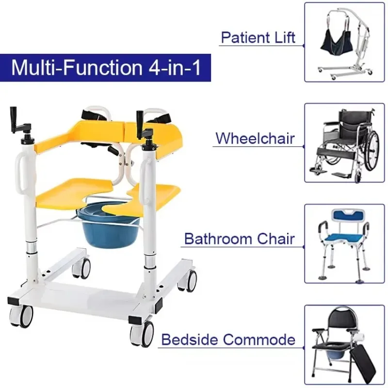 

Multifunction Patient Transfer Chair Home Health Care Lift Commode Chair Affordable Price for Easy Mobility And Support