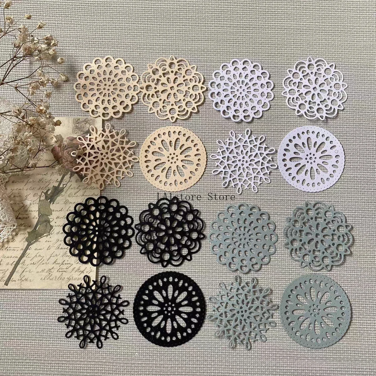 Round Wreath 4pcs Scrapbooking Cutting Dies Paper Cards Making Tool Embossing DIY Decorative Craft Die Cut 2025 New Arrivals