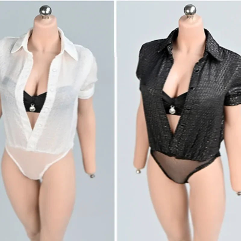 1/6 스케일 여성 군인 경량 반투명 셔츠 점프 슈트 의류 12 인치 액션 피규어 PH TBL 바디