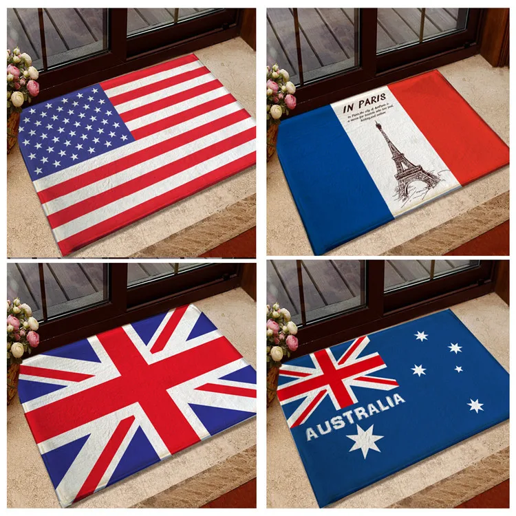 

Entrance Doormat National Flag USA/UK Memory Foam Bathroom Rugs and Carpets Australia Canada Flag Floor Mats 40*60cm Non-slip