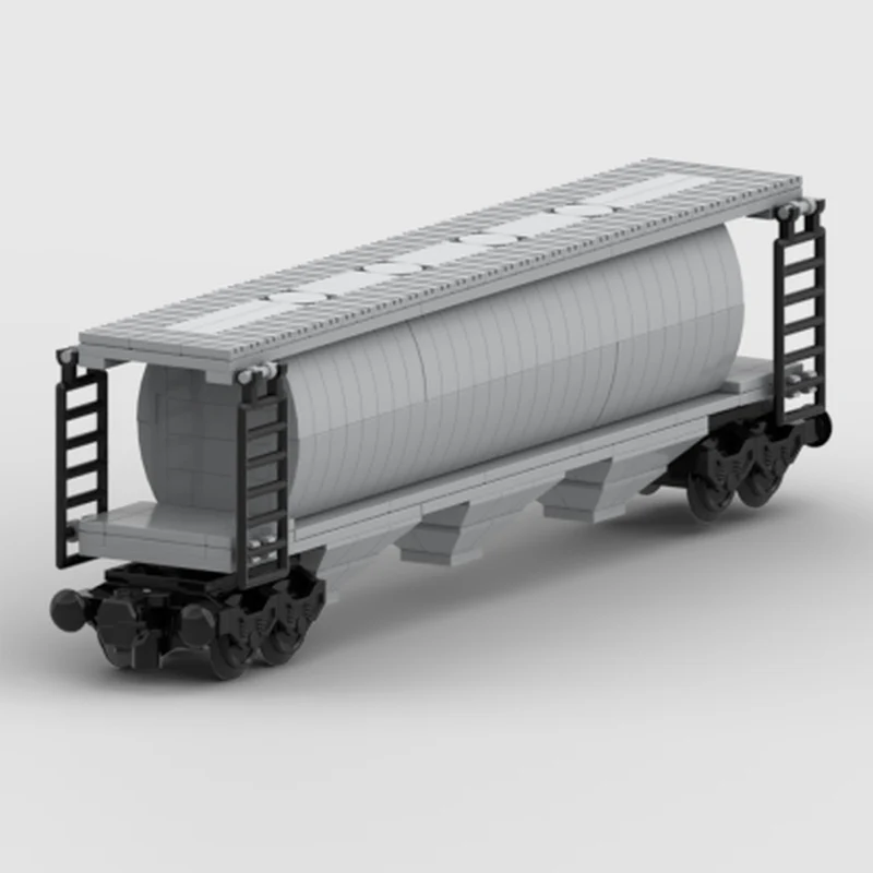 City Car Model MOC Building Bricks Railway Freight Hopper Car Modular Technology Gifts Holiday Assemble Children Toys Suit