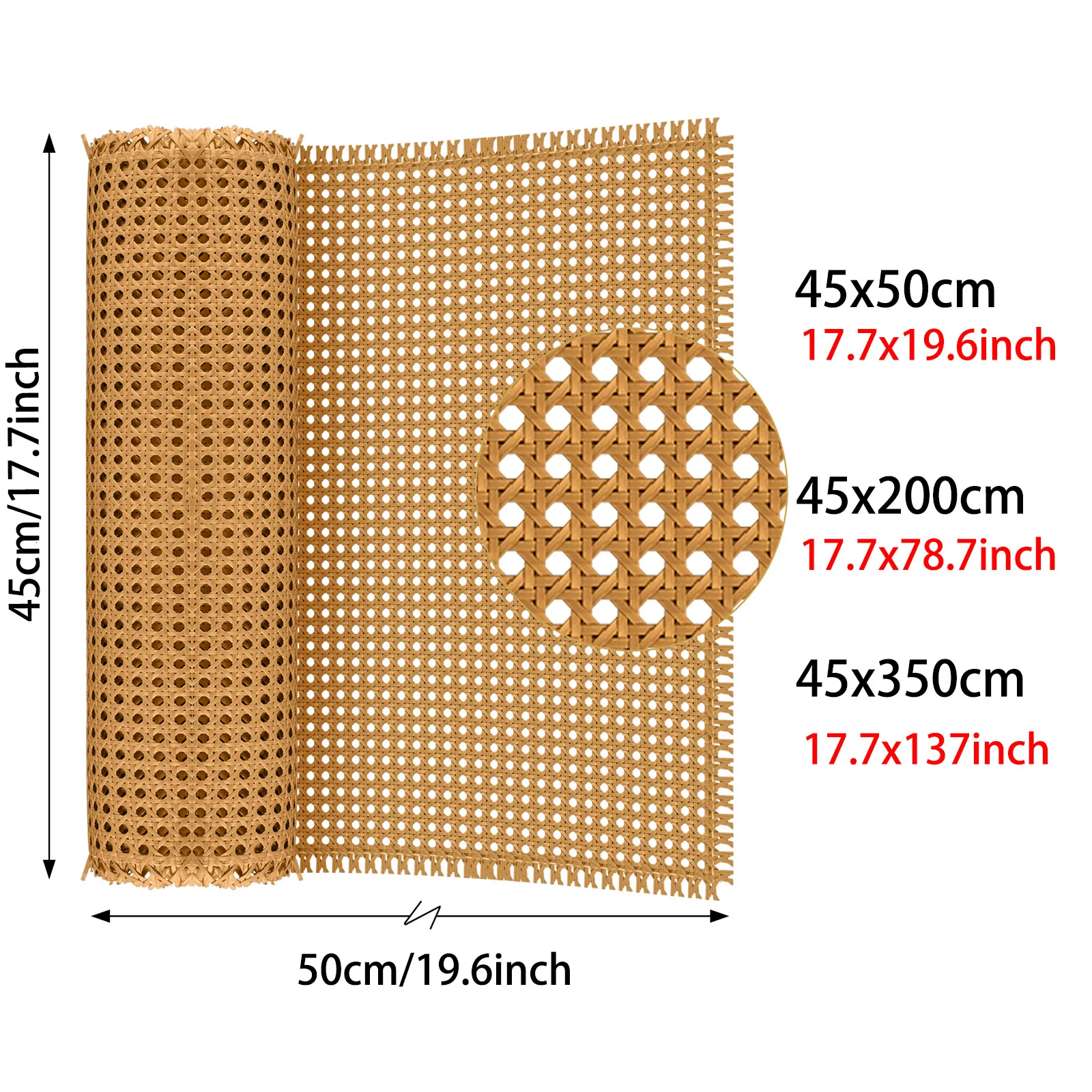 40-50cm Wide 0.6-2 Meters Long Plastic Rattan Webbing Roll Wicker Board Outdoor Chair Table Furniture Repair Material view 6