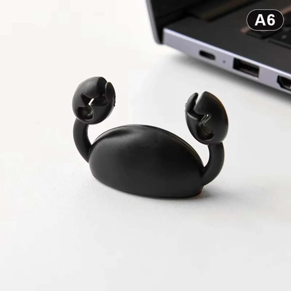 Simpatico clip per organizer per cavi a granchio, fissatore autoadesivo, supporto per cavo dati da scrivania, organizer per cavi di ricarica per telefono cellulare, supporto ordinato per cavi
