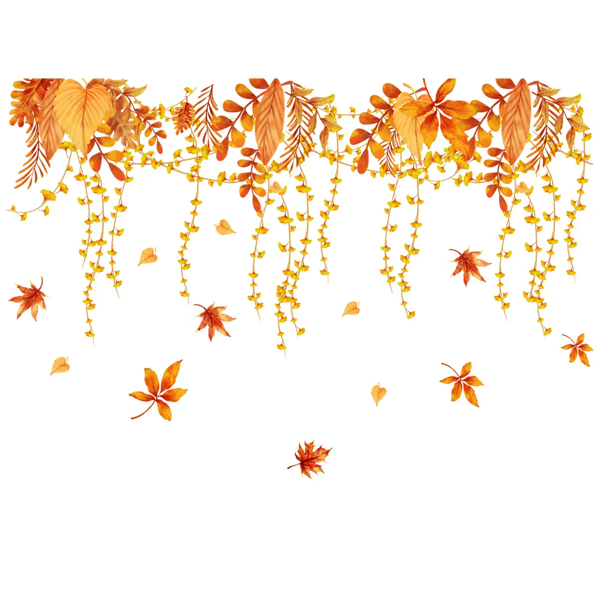 Autumn-Themed Reusable Window Clings for Residential and Commercial Use Double-Sided PVC for static Decals for Smooth Glass