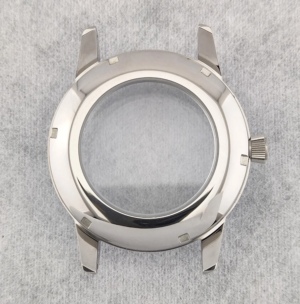 40.5mm Case NH Case35 NH Case 38 Watch Case Stainless Steel ​Arch Glass Tra Waterproof Case Suitable For 35/36/38 Movement