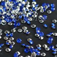Blue&Silver 1000 pcs/lot 4.5mm 1/3Carat  Acrylic Diamond Confetti Wedding Party Table Scatters Decoration