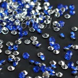 Blue&Silver 1000 pcs/lot 4.5mm 1/3Carat Acrylic Diamond Confetti Wedding Party Table Scatters Decoration