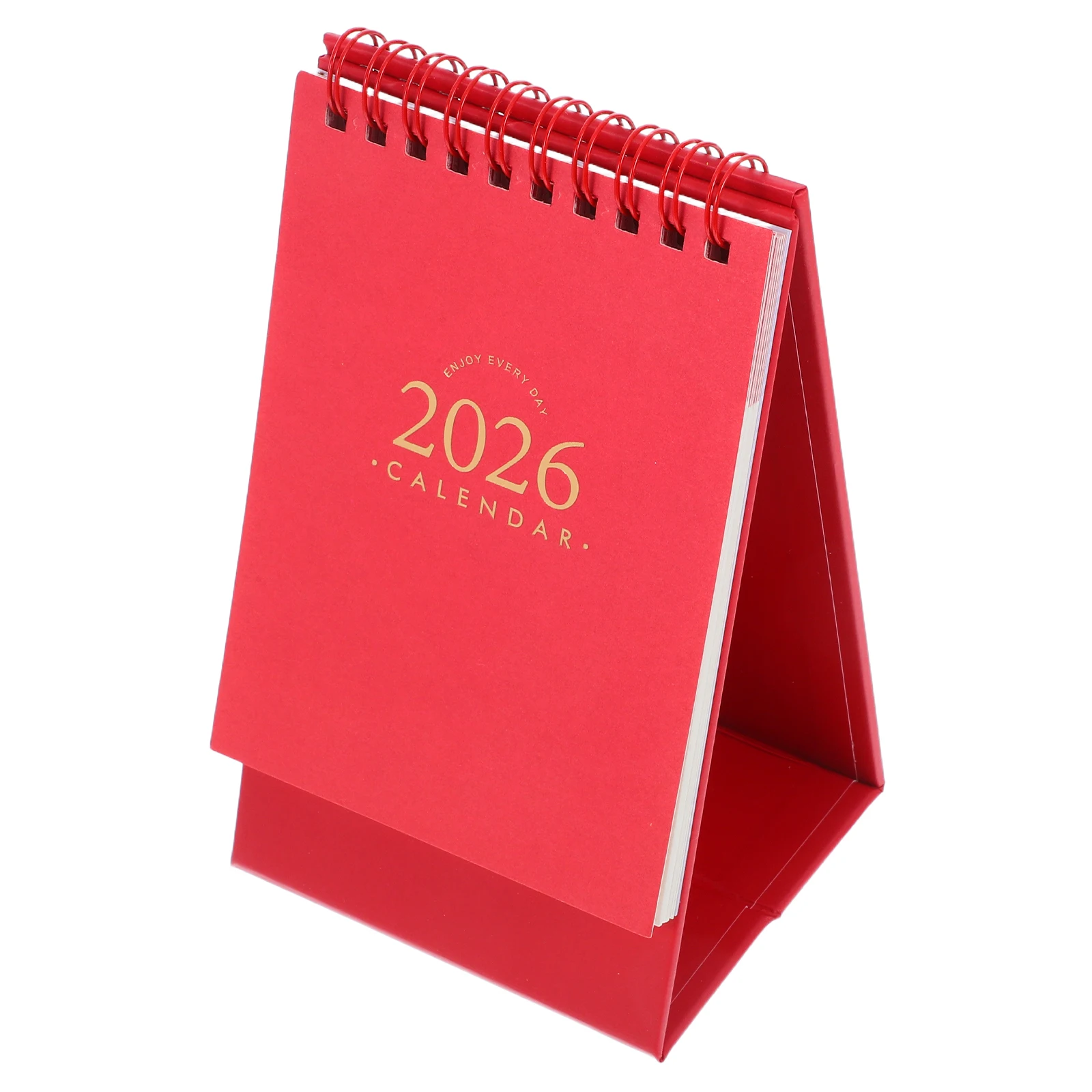 

2026 Standing Flip Calendar Twin-Wire Binding Compact Desk Planner For Office Home School Desktop Accessories Print Products