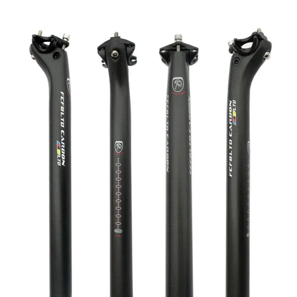 FCFB Carbon Seatpost black road bike mountain bike bicycle back seat post  offest 20mm 27.2/30.8/31.6mm bike frame parts