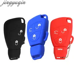 Jingyuqin Remote Car Key Fob Silicone Case Cover For Mercedes Benz B C E ML S CLK CL 2/3/4 Buttons Styling Holder