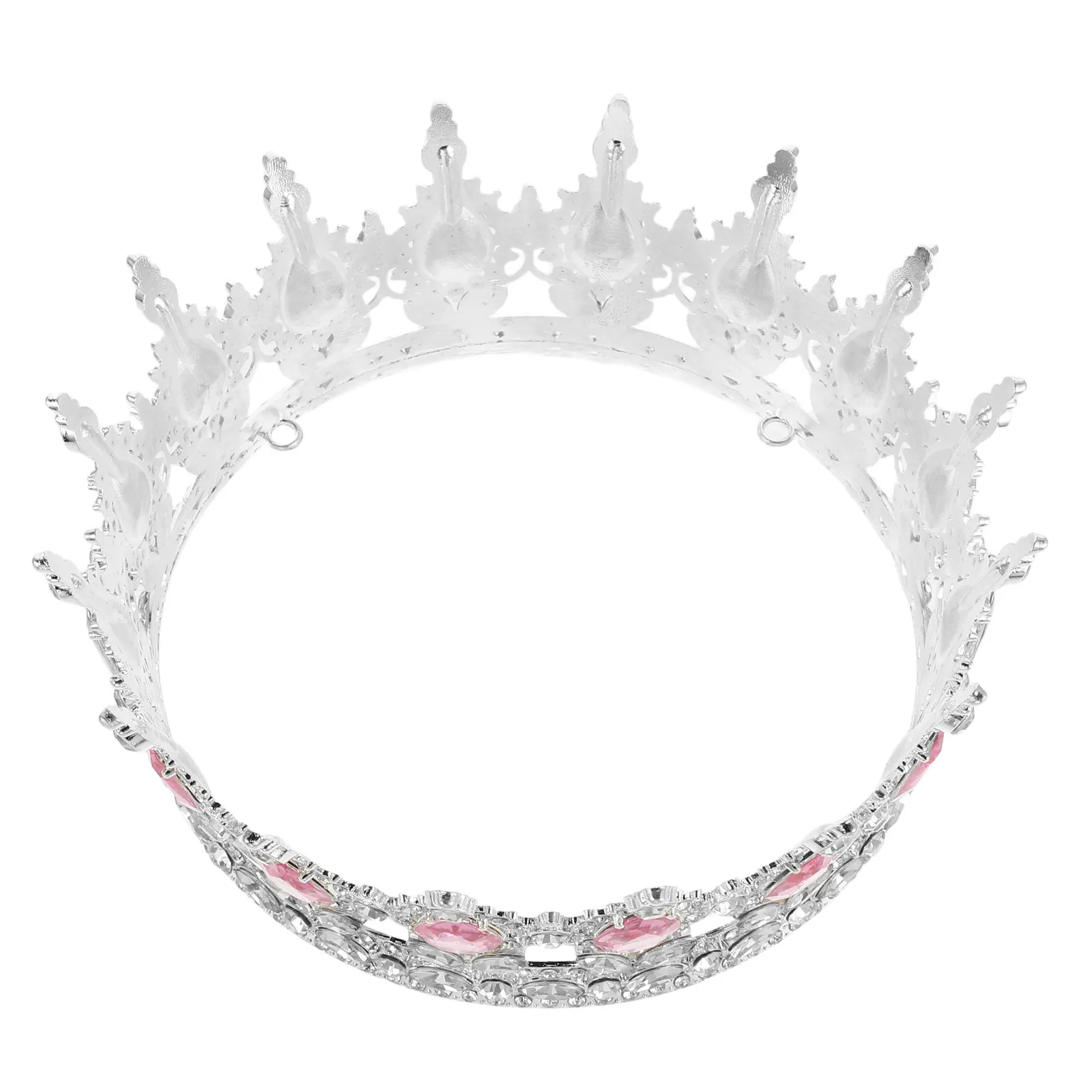 

Baroque Rhinestone Crystal Leaf Wedding Crown Headband for Bride Alloy Bridal Tiara Hair Accessory Masquerade