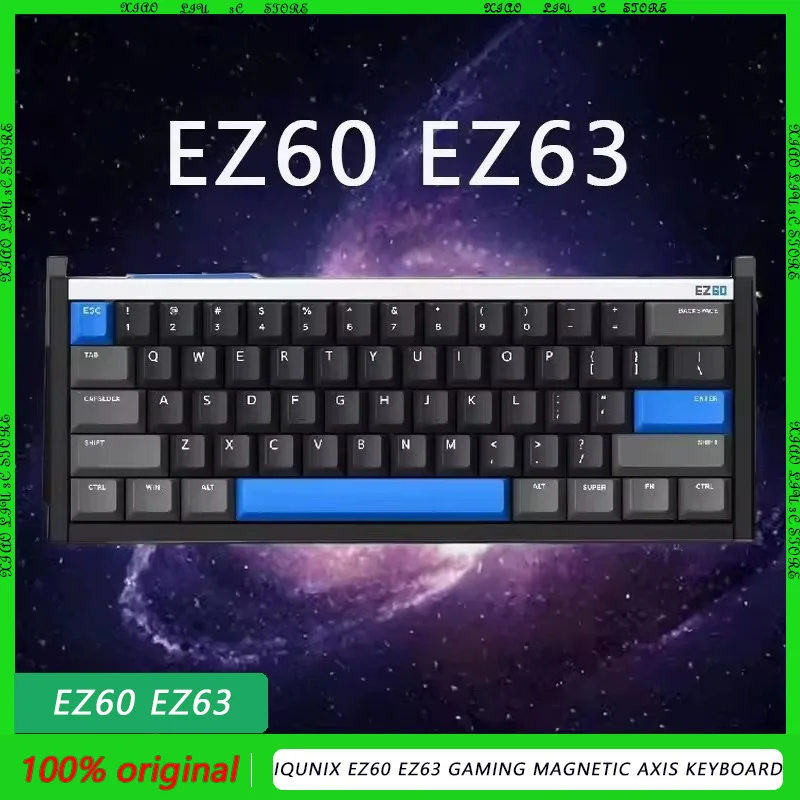 IQUNIX Ez60 Gaming Magnetic Axis Keyboard Ez63 Wired Gaming Ofiice Custom Mechanical Keyboard PC laptop 61keys 64keys Gasket Rgb