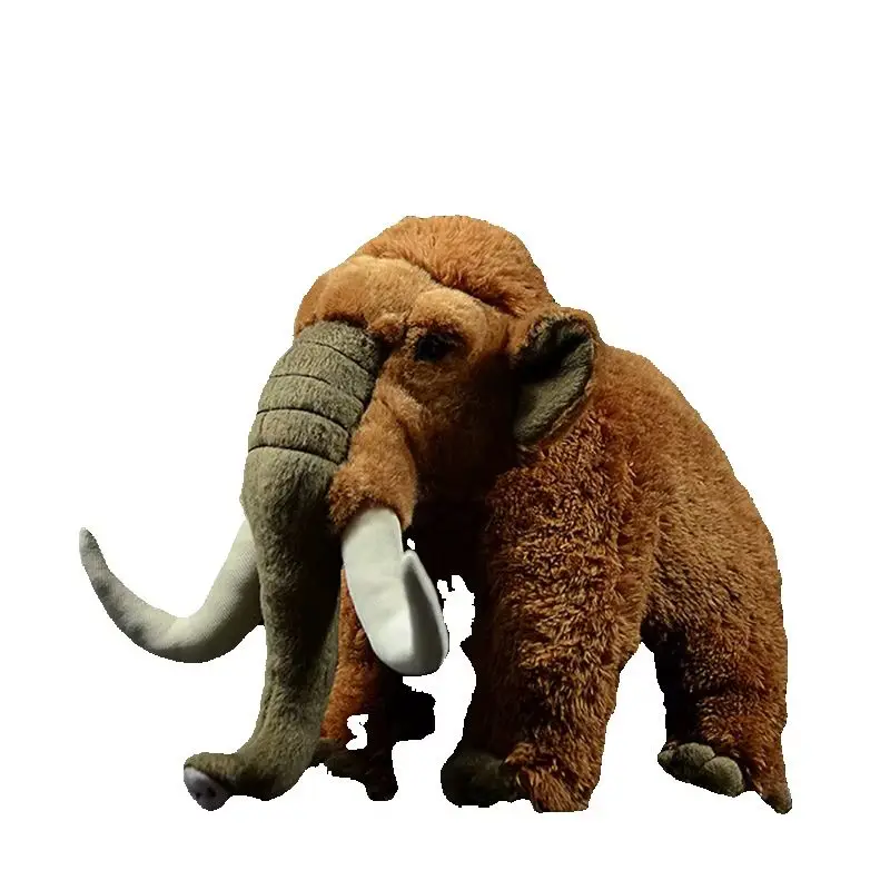 

33cm Simulation Mammoth Doll Mammoth Lifelike Soft Stuffed Plush Toy Mammuthus Primigenius Animals Model Kids Christmas Gifts