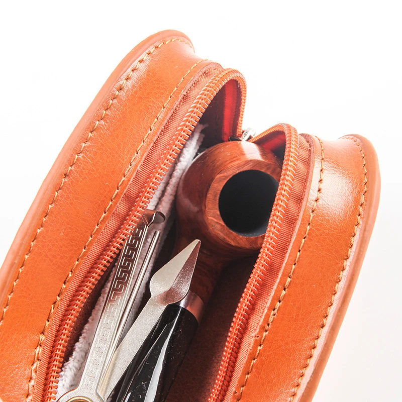 PU Leather Tobacco Pouch Bag, Portable Cigarette, Rolling Pipe Holder, Storage Bag, High Quality, 1Pc