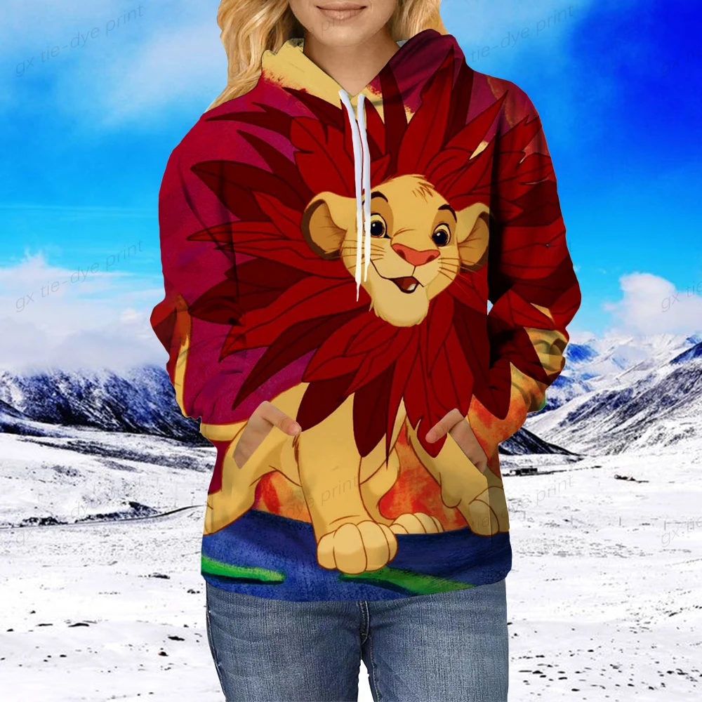 Sudadera con capucha de Disney The Lion King 3D para hombre y mujer, ropa de calle informal Harajuku, Sudadera con capucha de moda