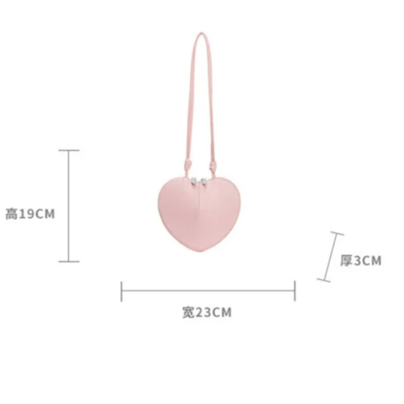 Fashion Texture Niche Design Bag Popular Hundred Crossbody Mini Heart Bag Underarm Bag Small Peach Heart Cute Women\'s Bag