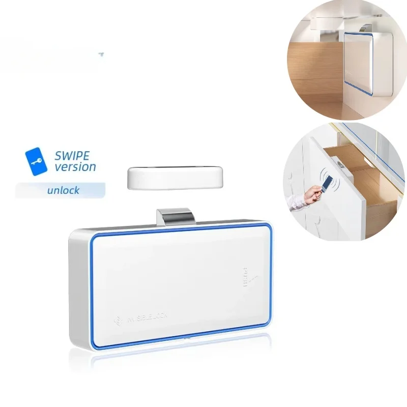 IC Smart Hidden Cabinet Lock Electronic Drawer Lock No Drilling Invisible Cabinet Locker DIY Child Safety Baby Protection Lock