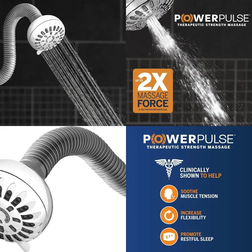 

Adjustable Height Chrome Shower Head with 7 Modes - XPP-703E