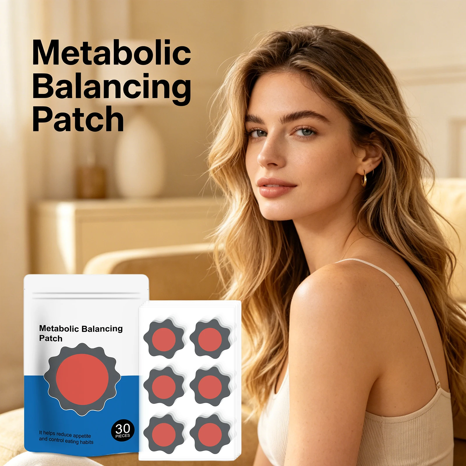 Parches para el Programa de Bienestar de 30 Días, Eficaces para Moldear el Contorno Corporal, Cuidado Diario, Portátiles, Equilibran el Metabolismo, Apoyo para el Bienestar Corporal