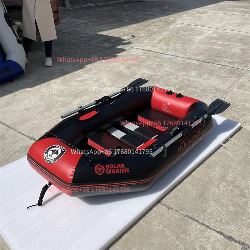 Portable 2‑Person Inflatable Sport Canoe Raft, 200cm 6.5ft Adult Touring Kayak For Water Sports Activity