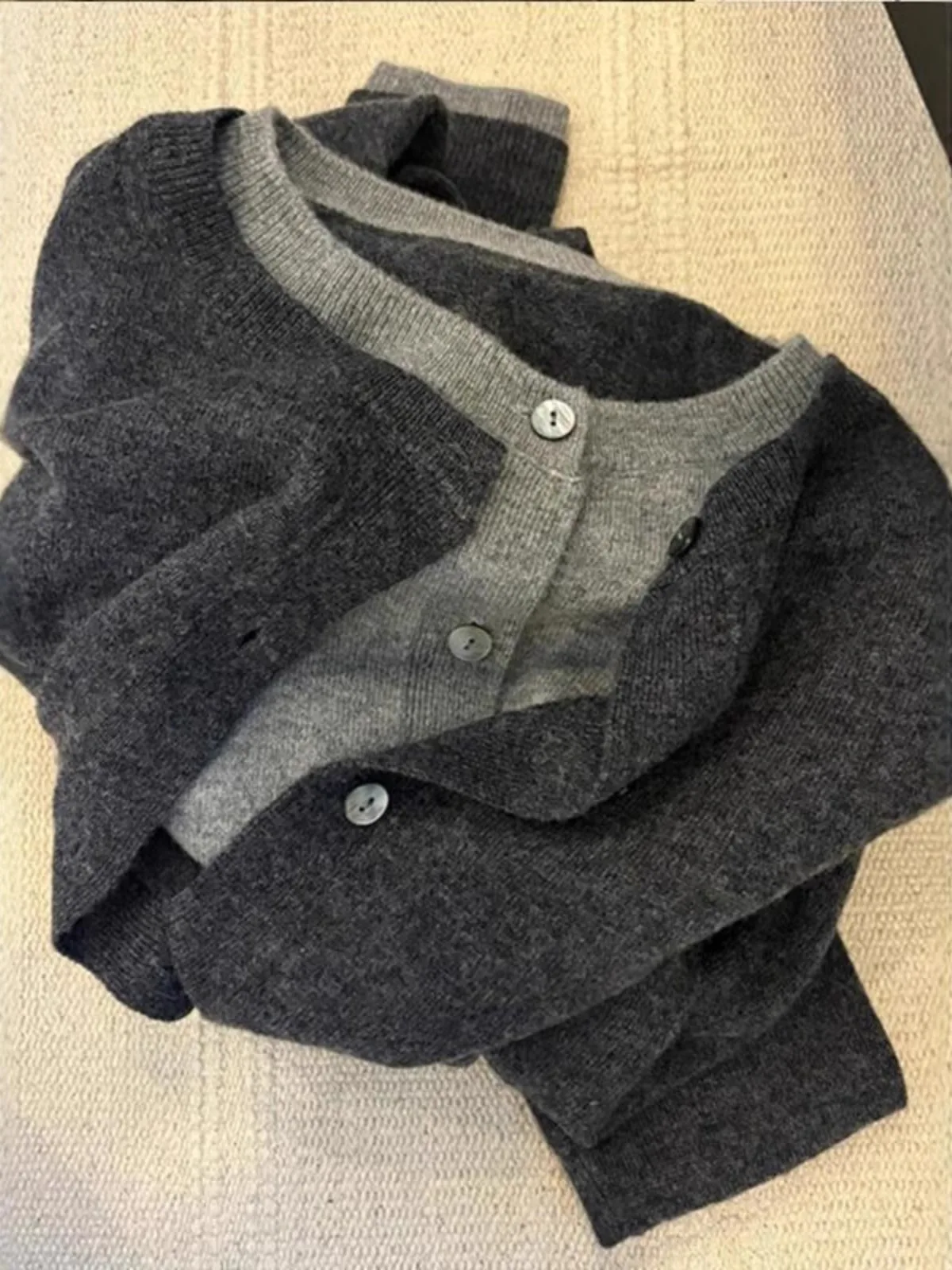 

Мягкий уютный вязаный открытый кардиган с глубокими глазами, женский свободный свитер, круглый Ne Long Sve Autumn Faion Commute Sle Fake Two-...