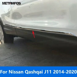 For Nissan Qashqai J11 2014-2018 2019 2020 Chrome Side Door Line Strip Body Skirt Molding Trim Sticker Accessories Car Styling