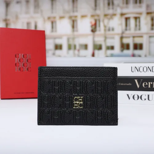 Imagen 2 del producto Cartera Clásica de Moda para Hombre y Mujer, Diseño de Letras con Textura Genuina, Clip para Tarjetas, Empaque Simple CH