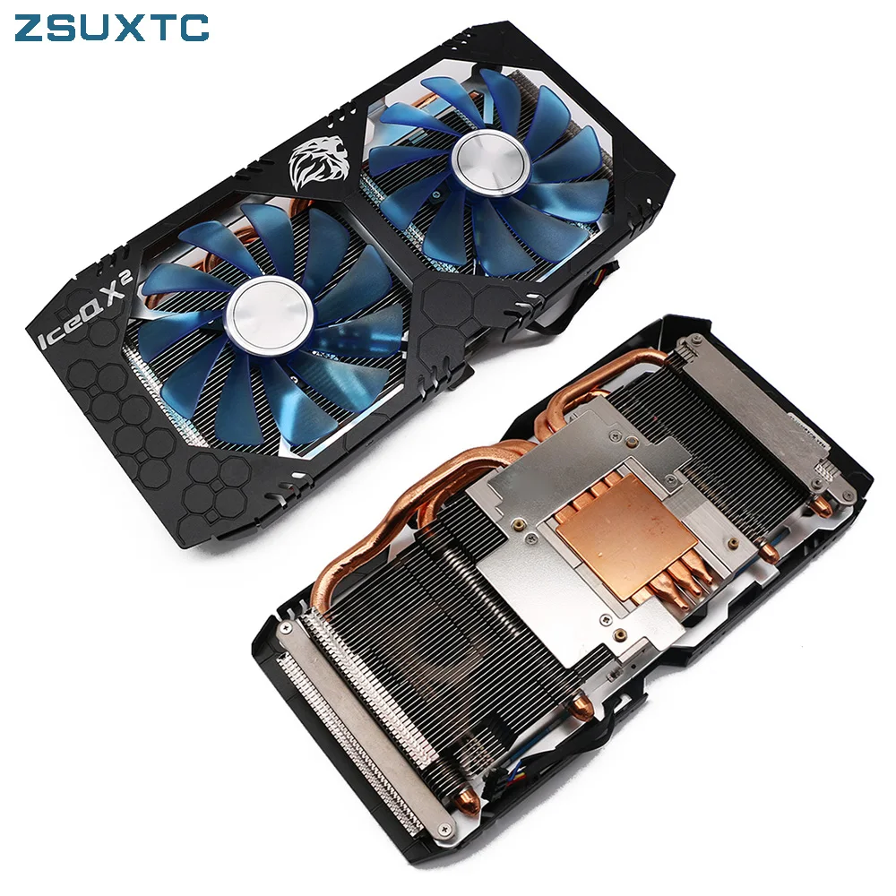 FDC10H12S9-C 4PIN RX590 GPU heat sink for XFX HIS RX 590 IceQ X ² OC 8GB Graphics Card radiator Fan